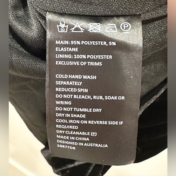 Bardot Inara Velour Mini Dress Rosette Halter Whimsigoth Black Size 8 New Party - Picture 14 of 15